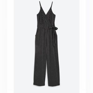 NWOT striped jumpsuit size M
